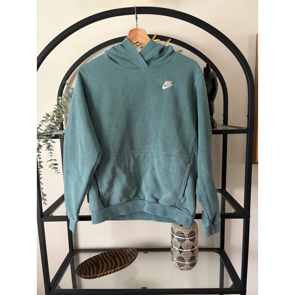 Nike Sportswear Club Fleece Hoodie XL Teal Green Pullover Sweatshirt Swoosh
